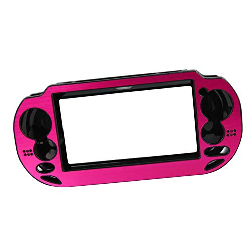 Yiliankeji Carcasas para PlayStation Vita - Funda Aluminio Metal Protector Cáscara Dura Funda Protectora para Consola Color Rosa roja Cover