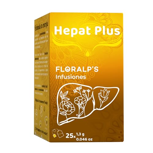 Hepat Plus de Floralp's - Infusión Hepática Natural con Fumaria, Alcachofa y Diente de León - 25 Sobres