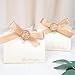 UNIQOOO Wax Seal Stickers - 3D Magnolia Wedding Invitation Envelope Botanical Seal Stickers, 50 Pcs Self- Adhesive Light Gold Stickers, Perfect for Invitation, Christmas, Gift Wrapping, Party