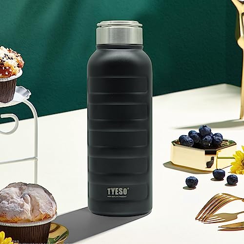 Garrafa de Água Térmica 304 Aço Inoxidável 1000ML (Preto)