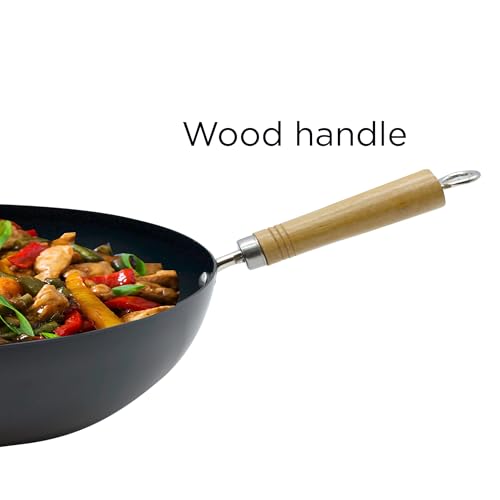 Wok de acero al carbono 12.5 pulg Starfrit miniatura 5