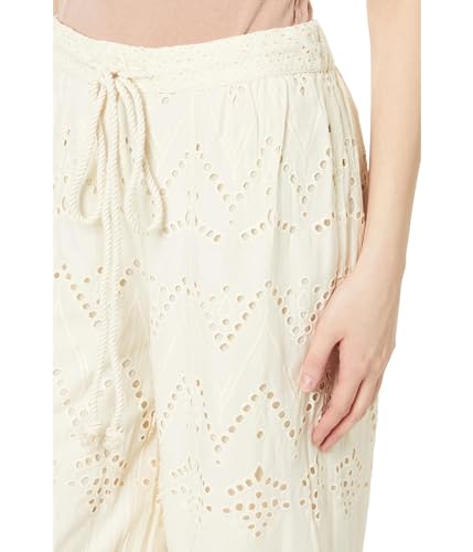 Free People Women's Emma Embroidered Pant, Tea3