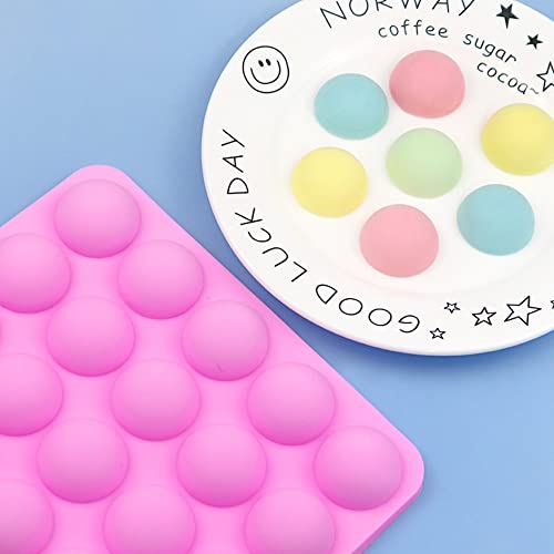 Teelor Cake Pop Mold 2 Pack 20 Even Hole Round Lollipop Silicone Diy Baking Spherical Chocolate ， Of 20-Cavity - Great For Hard Candy, And Party Cupcake, Pink, 8.8'' Length X 7.2'' Width 2'' Height #TOP5