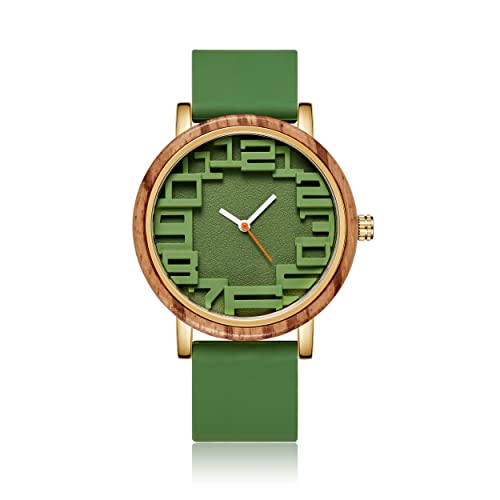 GORBEN Men Wooden Watches Analog Quartz Wrist Wood Watches Bamboo ...