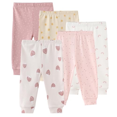 Image of Unisex Baby 5-Pack Long Pants Boys Girls Toddler Cotton Shorts Gift Set