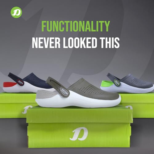 Image of DOCTOR EXTRA SOFT Men's Classic Casual Sports Clogs /Sandals with Adjustable Back Strap for Adult | Comfortable & LightWeight| Stylish & Anti-Skid|Waterproof & Everyday Use Mules for Gents & Boys D-513