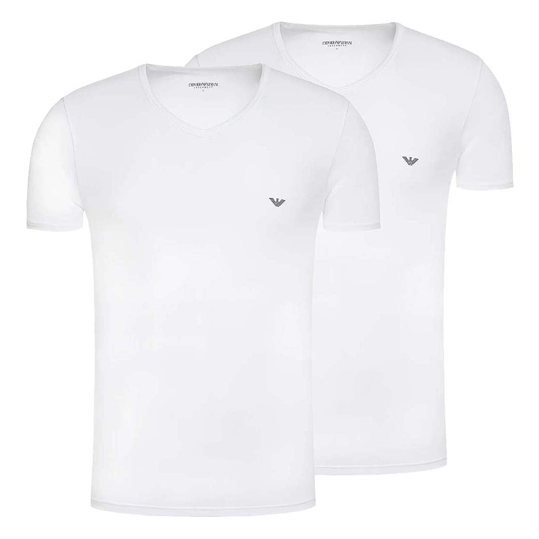 Emporio Armani Core Logoband 2-Pack T-Shirt Lot de 2 t-Shirts à col en V Homme (Lot de 2)