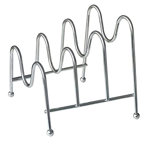 CHICAMPERA Pot Lid Holder Organizer Rack Kitchen Storage Drying Rack for Saucepan Lid Holder Made of Fits Pan for Kitchen Countertop Organization