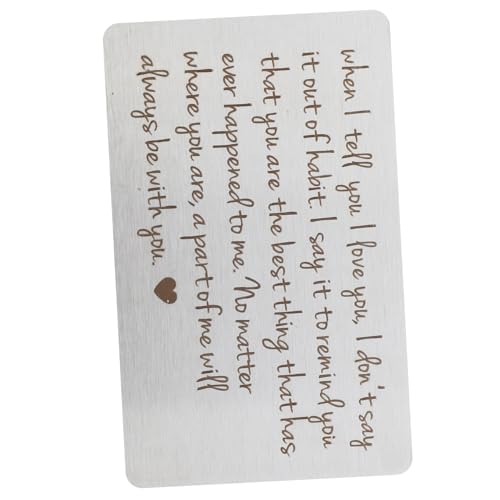 HOMSFOU Personalisierte Geldbörse Einlage aus Dekorative Karten für Wallets Valentinstagsgeschenk und Geburtstagsgeschenke mit Romantischer Gravur HOMSFOU Personalisierte Geldbörse Einlage aus Dekorative Karten für Wallets Valentinstagsgeschenk und Geburtstagsgeschenke mit Romantischer Gravur