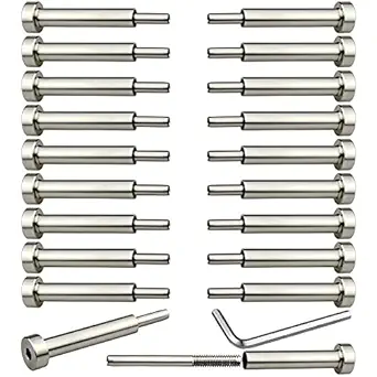 Challcrea Cable Railing Hardware, Cable Railing Kit/Turnbuckle for 4x4 2x2 Wood & Metal Post for Stair Deck Railing System Fits 1/8 Stainless Steel Cable, T316 Marine Grade