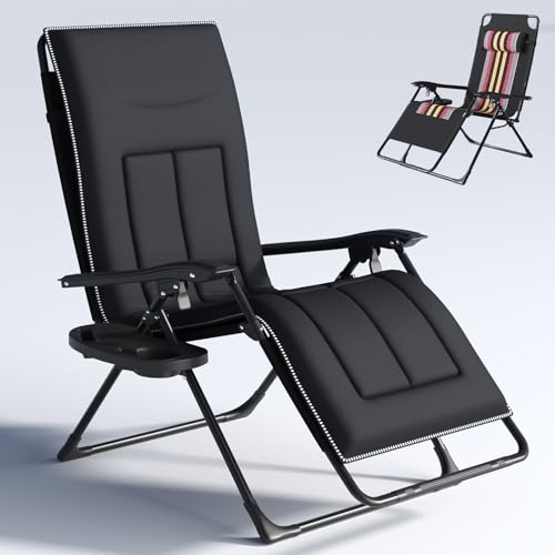 Tumbona plegable, tumbona para 2 personas con reposacabezas ajustable y respaldo reclinable, tumbona de playa plegable con soporte para cereales, tumbona de jardín, silla de relax para jardín, color