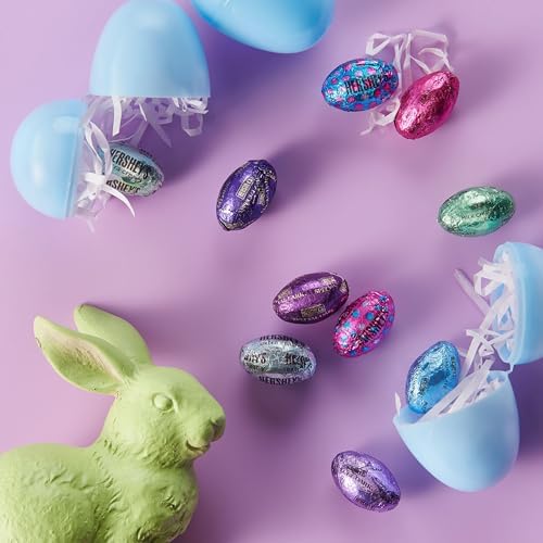 CandyKrave Hersheyes Easter Assorted Eggs Chocolate Candy - 1lb Individually wrapped Sweet & Creamy chocolate Eggs Candy - Bulk easter chocolate candy for Snacking, Pinata, Parties Gifting & More!