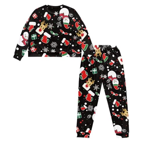 Image of Women's Pajamas Set Soft 2 Piece Loungewear Long Sleeve Pj Set Matching Sleepwear with Pockets for Women Plus Size