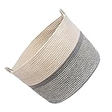 COHEALI 綿の洗濯かご 子供用洗濯かご 大きなコットンロープバスケット 大型洗濯 おもちゃ収納バスケット ベビー バスルームオーガナイザー 衣類収納 白い