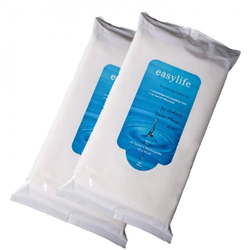 Pflegemittel für Wasserbetten - Reinigungs- und Pflegetücher Easylife 2 x 15 Stück - Ideale Rundum Pflege für Ihr Wasserbett
