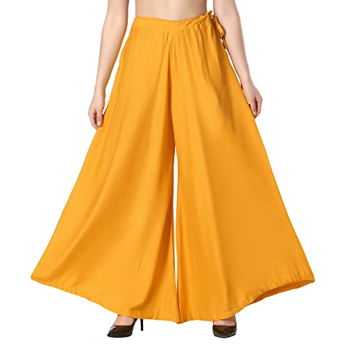 Image of Super Soft Flared Solid Rayon Sharara In 10 Attractive Colours For Women's And Girl's