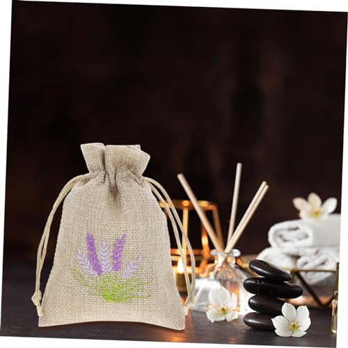 5 bolsas de lino rellenable color beige 14x10x0.5 cm miniatura 7