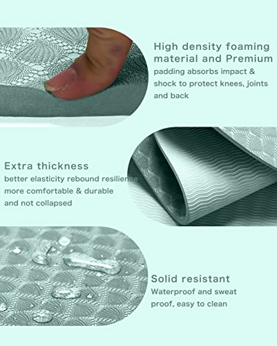 Knsbk Rope Skipping Sports Shockproof Exercise Mat, All-Purpose Extra Thick High Density Anti-Tear Exercise Yoga Mat, Non Slip Jump Rope Mat For Indoor And Outdoor In Light Green #TOP6
