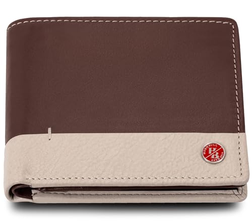 Maddison Brown RFID Blocking Wallet for Men, Navy, Casual (Brown) (Brown-3)