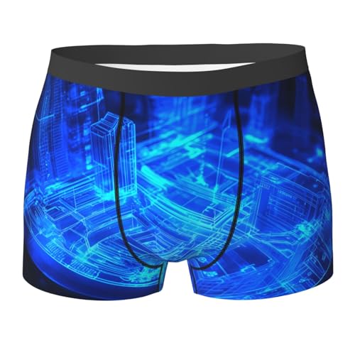 WBQLSL Calzoncillos tipo bóxer con estampado luminoso, cómodos