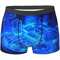 WBQLSL Calzoncillos tipo bóxer con patrón luminoso, cómodos para