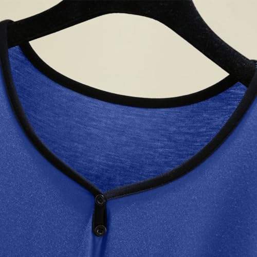 Cambkatl Sleepwear for Men Nightshirt Sleeveless Pajamas Comfy Big & Tall Henley Sleep Shirt4