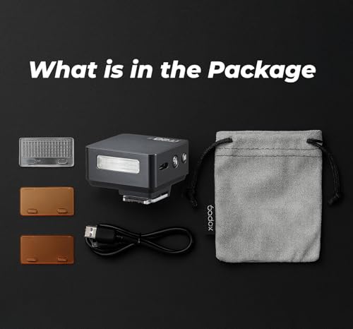 GODOX IT20 F Kamera Blitz, IT20F TTL Mini Blitzgeräte, Recycle-Zeit von 1,5 Sekunden, Kompatibel mit Fujifilm X100VI GFX100RF XS20 XS10 XT30 II XT5 XM5 GFX50S GFX50R X-T4 X-T3 X-E4 (Schwarz)