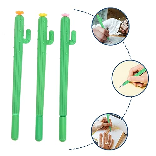10 bolígrafos de gel cactus con tinta marrón miniatura 4