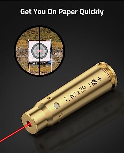 Image of CVLIFE Bore Sight Laser 223 5.56mm /9mm /.243.308 /12Gauge /7.62x39mm /.45acp Red Laser Bore Sighter with Batteries
