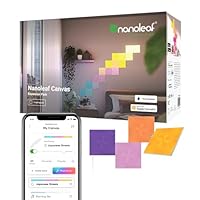 Nanoleaf Canvas Expansion Pack, 4 Quadrati Pannelli LED Aggiuntivi RGBW - Applique da Parete Interno...