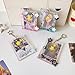 Star Photocard Holder Keychain – Cute Photocard Badge Holder with Keyring, Portable Kpop Card Holder for 3x5 Inch, Small Star Design for IDs and Keys (Black)
