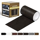 Azbour Leather Repair Tape Patch, 2.4''x15' Super Adhesive, Self-Adhesive Leather Patch for Restoration and Refurbishment of Sofas, Car Seats, Furniture, Vinyl Furniture, Chairs. （Black Brown）