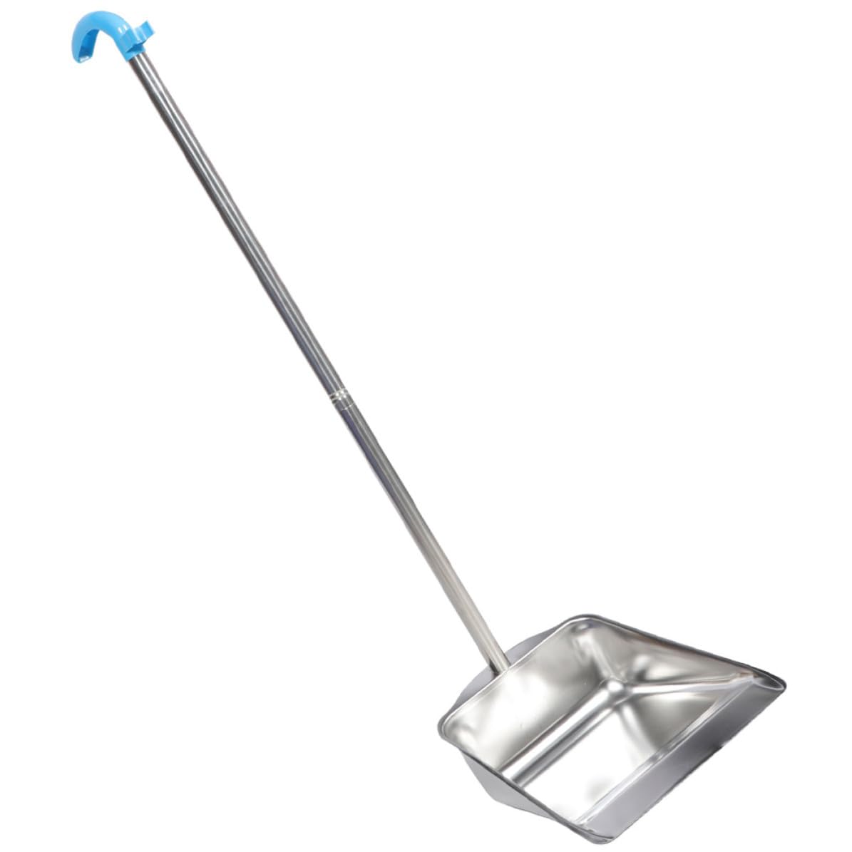 TOYANDONA Pelle à Poussière Verticale en Acier Inoxydable Argenté Résistant à L'usure Design Élégant et Finition Miroir pour Nettoyage Domestique Simple et Pratique