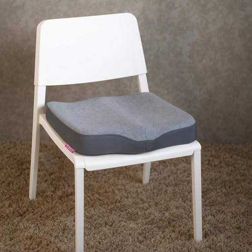 Image of Memory Foam Car Seat Back Support, Orthopedic Lumbar Back Rest for Back Pain Relief, Back Support Pillow for Office ChairCarBack Support Pillow,-Seat Cushion (Grey, Chair Squre CUSION)