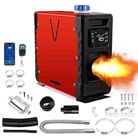 Chauffage Auxiliaire Portable Diesel 8 KW 5 L 12 V/24 V CC Chauffage Auxiliaire Diesel Avec Telecommande Et Ecran Lcd Chauffe Air Diesel Pour Voiture Camping Camping Car Rouge 92253141