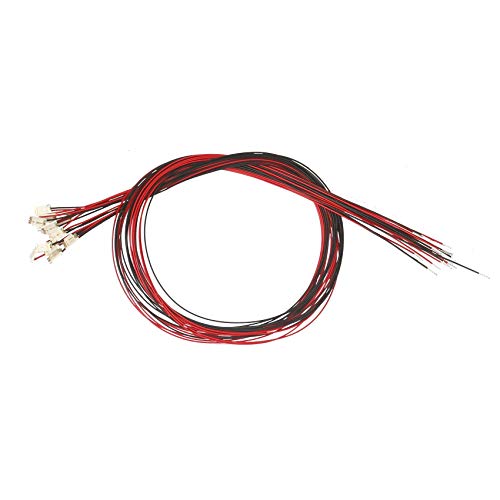EDGELEC 20pcs Prewired 1206 Red SMD LED Light Emitting Diode DC 2V Micro Litz Length 7.8in. (20cm) Soldered Mini LED Lights for DIY Manual Model Toy Decoration