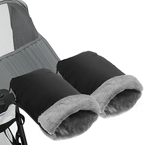 Infreecs Poussette Gants de Poussette bebe Gants Doux Chaud Coupe-Vent et Imperméable Gant Poussette Protège-Mains Antigel Gants Bébé Chauffe-Mains, pour poussette vélo fauteuil roulant - 18*26(Zip) Cover