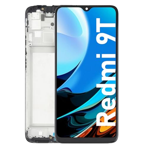 OnlyTech - Pantalla LCD completa con chasis montado de repuesto para Xiaomi Redmi 9T / Poco M3