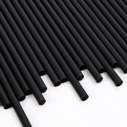 Image of 250pcs Plastic Straws Disposable, 10.3 Inches Drinking Straws, Extra Long Straws for 30oz Tumblers, Protein Shakers, Milkshakes & Iced Coffee, Black