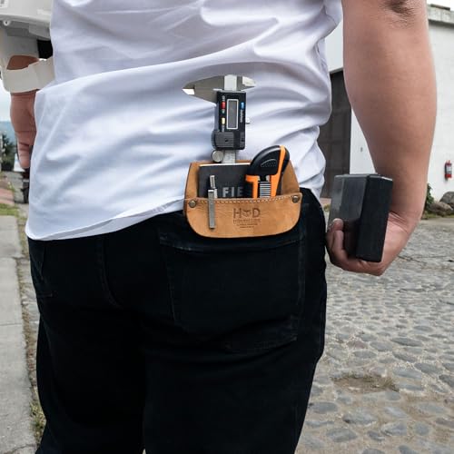 Organiseur de poche en cuir acajou pour optimiser votre espace