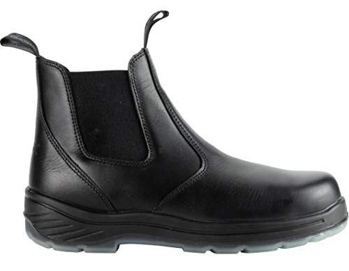 Thorogood 6” Slip On Safety Toe Station Boots for Men and Women - Leather with Quick Release, Slip-Resistant Outsole, and Translucent Non-Marking Bottom; EH Rated2