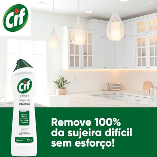 CIF Cremoso Limpreza Milagrosa Limão para casa 450ml