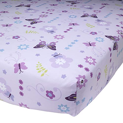 Lambs & Ivy Fitted Sheet, Butterfly Lane