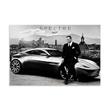 UCSUSA 007 Spectre Movie Poster Canvas Wall Art Room Aesthetics HD Modern Decorative Painting Bedroom Liveroom Dorm Deco 12x18inch(30x45cm), Unframe-style