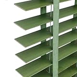 AJTXCSFOQL Holz Jalousie 50 mm Lamellen extra breit Fensterjalousie, Wand- und Deckenmontage, Sichtschutz Jalousien Fenster Innen 180 220 80 85 90 95 100 115 120 140 160 165 170(Grün)