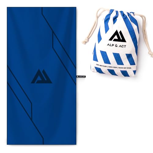 ALP & ACT Mikrofaser Handtuch für Fitness & Sport - 100{2a6d048724c905c9b6e55d60f6c6b8a539f39b4358befdd026950643a08ecab6} Recycelt - EXTRA KOMPAKT & saugfähig - Sporthandtuch für Gym, Yoga, als Saunahandtuch - Microfaser Handtücher & Fitnesshandtuch - blau, 140x70 ALP & ACT Mikrofaser Handtuch für Fitness & Sport - 100{2a6d048724c905c9b6e55d60f6c6b8a539f39b4358befdd026950643a08ecab6} Recycelt - EXTRA KOMPAKT & saugfähig - Sporthandtuch für Gym, Yoga, als Saunahandtuch - Microfaser Handtücher & Fitnesshandtuch - blau, 140x70