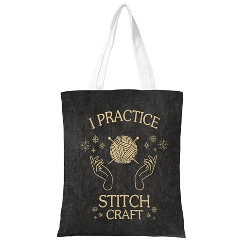 ZYQFN I Stitch Craft Tote Bag for Needlework & Cross Stitch