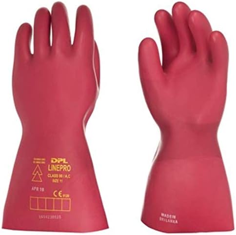 Electrical Hand Gloves DPL LINEPRO Rubber Gloves Electrician High Voltage Hand Shape Waterproof Safety Protective Work Gloves CLASS 00 Insulating 2500 Volts for Man Woman