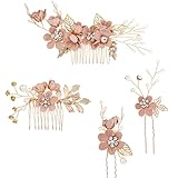 🎉[Hochzeits haarkamm clip]🎉Ausgezeichnete Verarbeitung, die zarte gefälschte Blumendesign einen Hauch von natürlichem. Nicht zu schwer, geben Sie ein angenehmes Trageerfahrung ohne Belastung, um Ihren Hochzeitstag glücklicher zu machen.