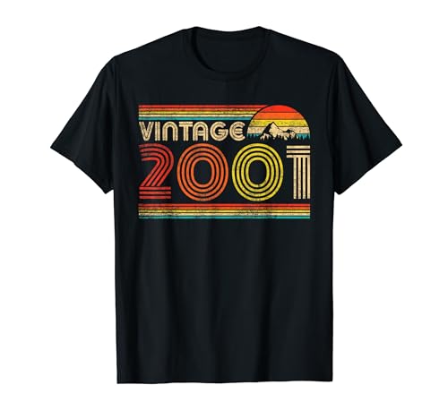 Vintage 2001 Classic 2001 Birthday 2001 Year Old Vintage Camiseta